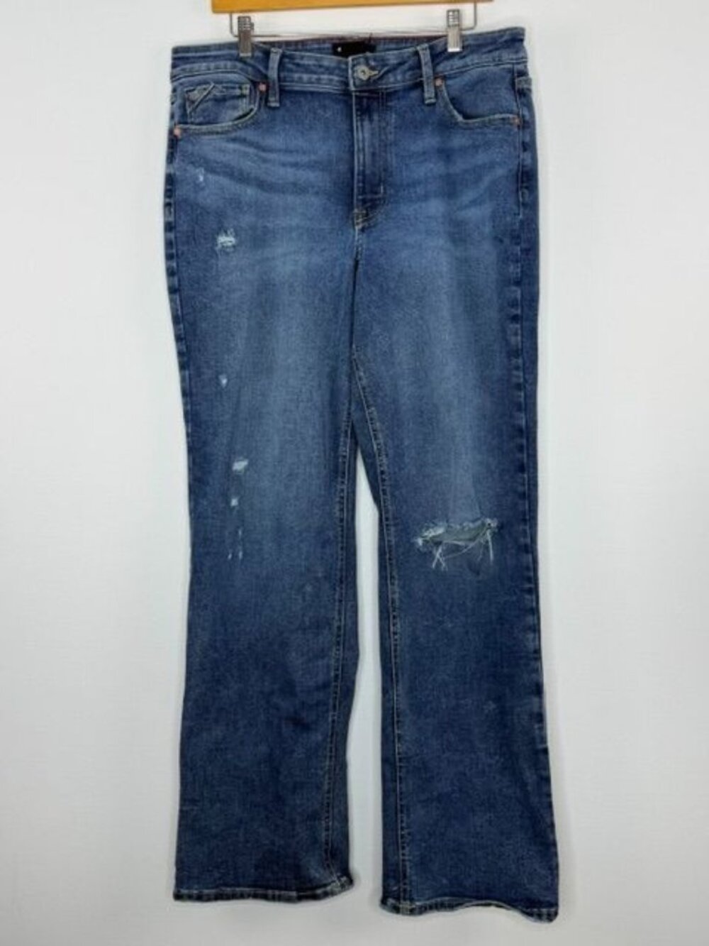 Maurices edgely™ Womens High Rise Relaxed Straight Distressed Jeans Size 16 Long